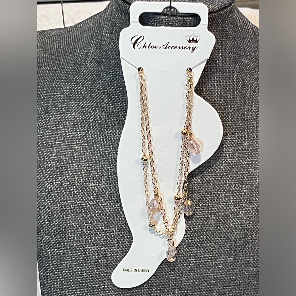 Chloe Fashion Crystal Ankle Bracelet.